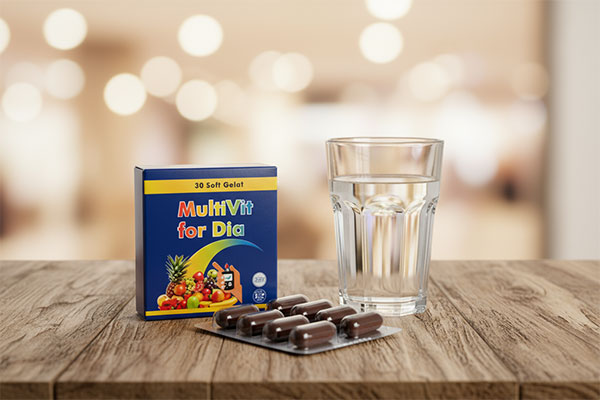 نحوه مصرف کپسول مولتی ویتامین دیابتیک دانا همراه با آب