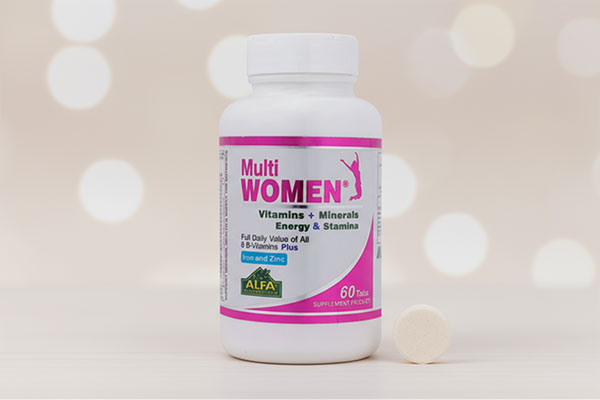 تصویر قرص مولتی وومن آلفا ویتامینز - مکمل ویتامین و مواد معدنی بانوان