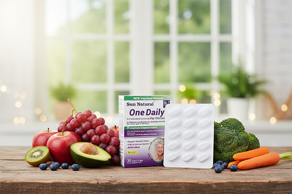 قرص وان دیلی بانوان +70 سال سان نچرال و مواد غذایی سالم