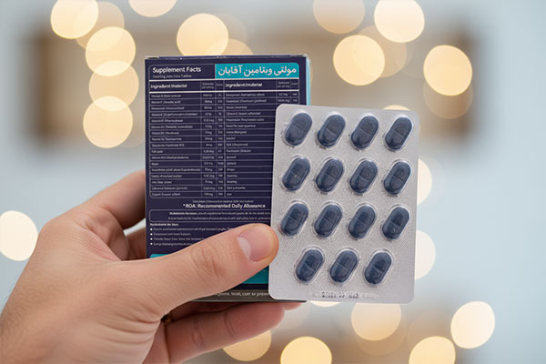 بستهبندی مولتی ویتامین آقایان ویتاگیت در دست