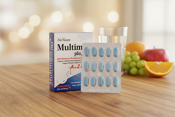 قرص مولتی من پلاس 50 نوتراسن فارما با زمینه سلامت