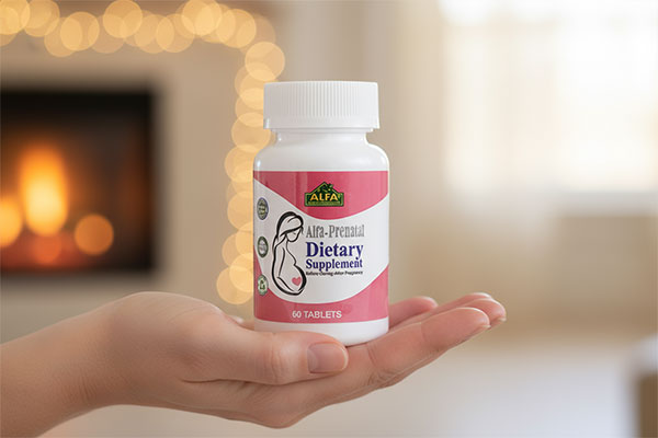 قرص آلفا پریناتال آلفا ویتامینز در دست