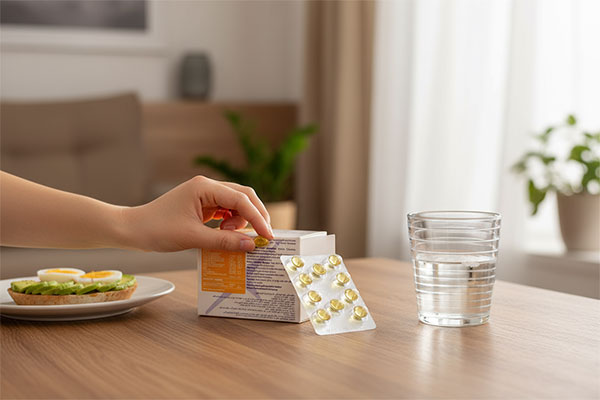 نحوه مصرف قرص و کپسول فم استایل 2 نکستایل همراه با غذا