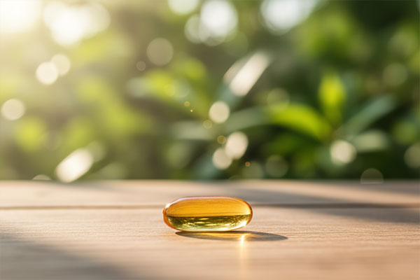 کپسول امگا 3 فرمولیتد ساینسز روی میز چوبی