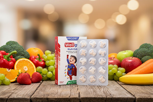 قرص ول گات مولتی کیدز زیست تخمیر همراه با مواد غذایی سالم