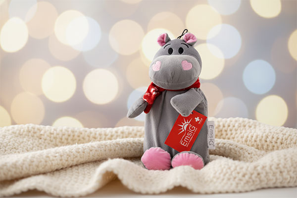 کیسه آب گرم امسیگ مدل HB204 Plus عروسکی اسب آبی روی پتو