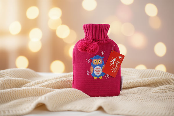 کیسه آب گرم امسیگ مدل HB204 Plus با طراحی بافتنی جغد روی پتو