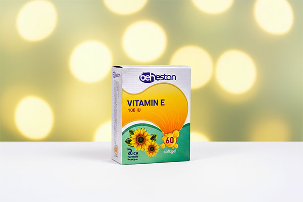 کپسول ویتامین ای 100 بهستان برای سلامت پوست و مو