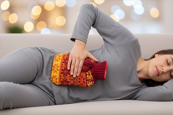 استفاده از کیسه آب گرم امسیگ HB202 Plus برای تسکین کمردرد