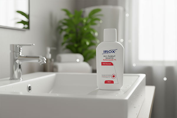 شامپو ضد شوره کتوکونازول ایروکس در محیط حمام