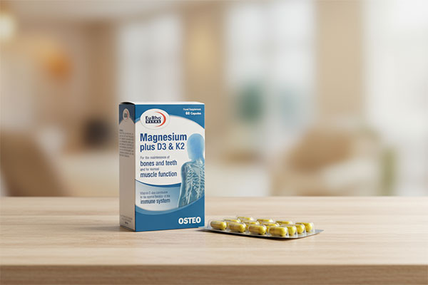 مکمل منیزیم پلاس D3 و K2 یوروویتال برای سیستم ایمنی