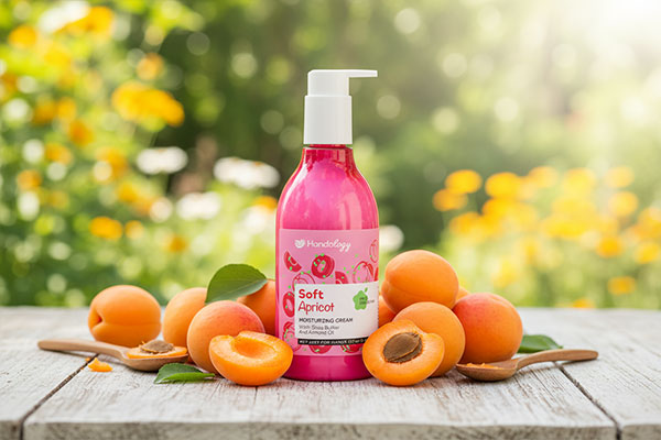 کرم آبرسان سافت اپریکات هندولوژی کنار زردآلوهای تازه