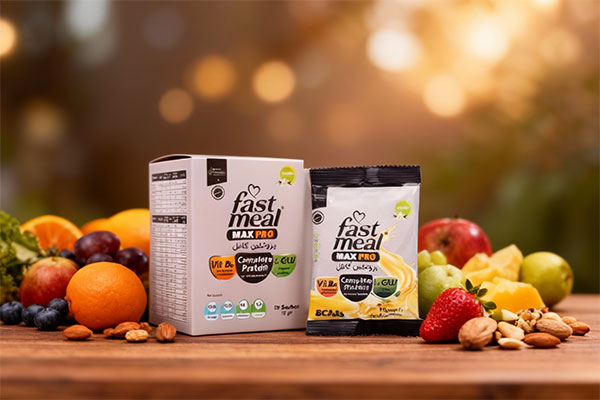 ساشه فست میل مکس پرو اسمارت نوتریشن با مواد غذایی سالم