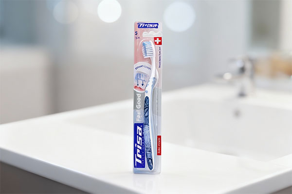 مسواک فیل گود اسمارت کلین نرم تریزا روی پیشخوان حمام