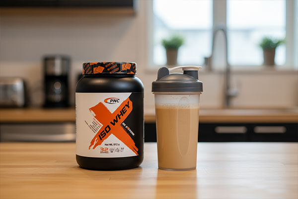 پودر ایزو وی پی ان سی کنار شیکر پروتئین