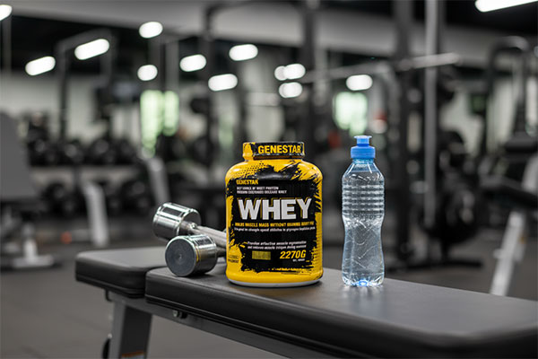 پودر پروتئین وی ژن استار 2270 گرم در محیط ورزشی