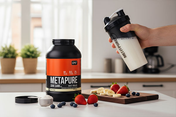 پودر پروتئین وی متاپیور زیرو کرب آمادهشده در شیکر