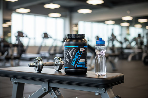 پودر پروتئین وی شکلاتی یوروویتال 1000 گرمی در محیط ورزشی