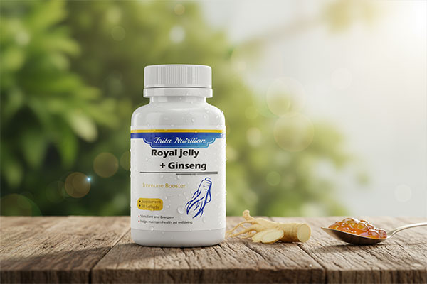 کپسول ژل رویال و جینسینگ تریتا در محیط طبیعی