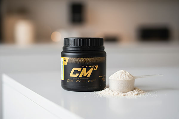 نمای نزدیک از پودر کراتین سی ام 3 ترک نوتریشن 250 گرمی