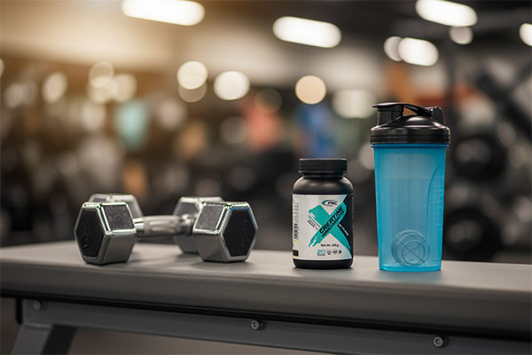 پودر کراتین مونوهیدرات پی ان سی 100 گرمی کارن در محیط باشگاه