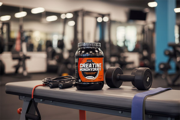 پودر کراتین مونوهیدرات کیو ان تی 800 گرمی در محیط ورزشی