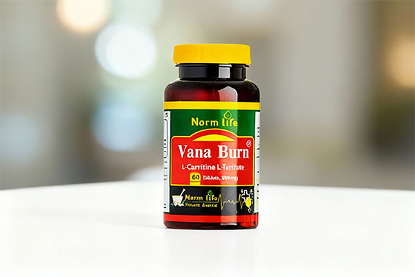 قرص ال کارنیتین وانا برن 500 نورم لایف روی سطح سفید