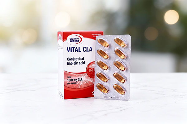 کپسول سی ال ای 1000 یوروویتال روی سطح مرمر سفید