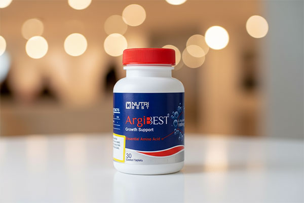 قرص آرژی بست نوتری بست روی سطح سفید