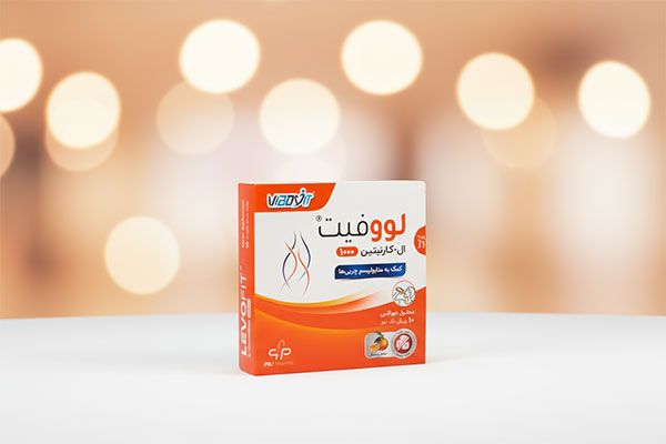 ویال لووفیت ال کارنیتین 1000 پارس بهروزان جم روی سطح سفید