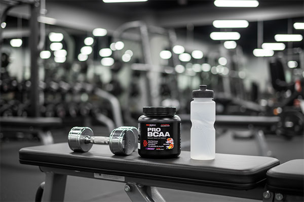 پودر پرو بی سی ای ای مکس ماسل نوتریشن در محیط باشگاه