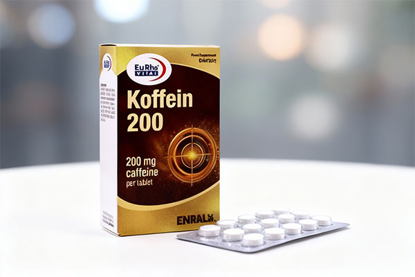 تصویر بسته‌بندی قرص کافئین 200 یوروویتال