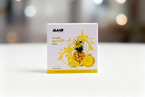 ویال ال کارنیتین 1000 آلامو روی سطح سفید