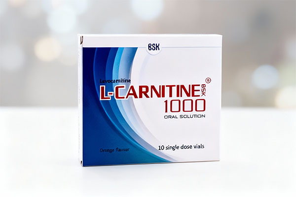 تصویر ویال ال کارنیتین 1000 بی اس کی روی سطح سفید