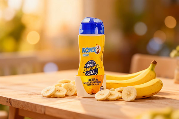 ژل لوبریکانت موزی ناچ کدکس همراه با موز تازه