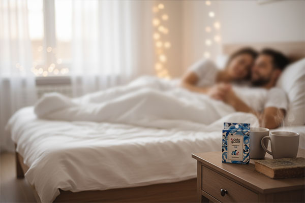 ژل روان‌کننده خنک‌کننده بادیگارد در محیطی رمانتیک