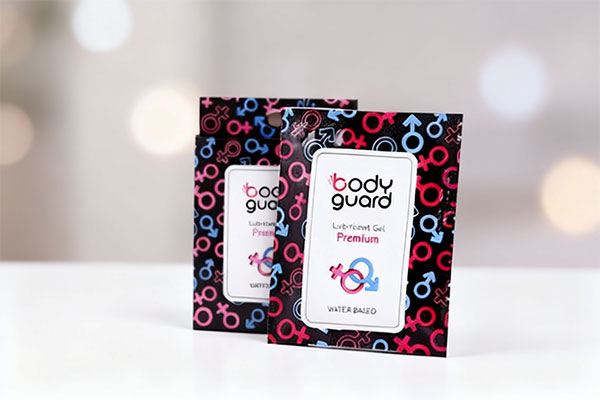 ژل لوبریکانت پریمیوم بادیگارد روی سطح سفید