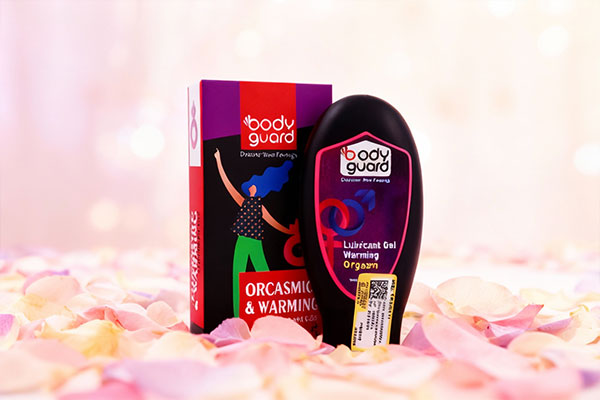 ژل لوبریکانت ارگاسم و گرم کننده بادیگارد با گلبرگ‌های نرم