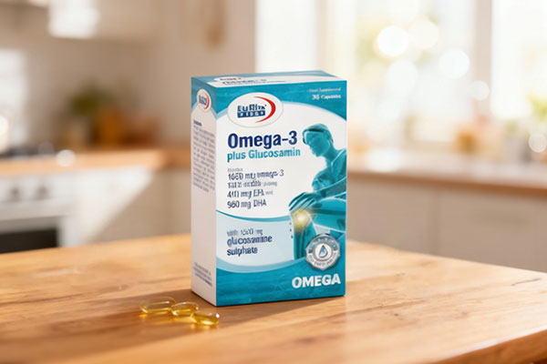 کپسول امگا 3 پلاس گلوکوزامین یوروویتال برای سلامت مفاصل