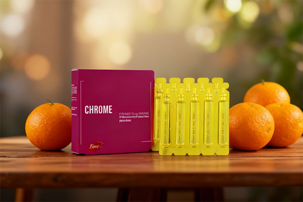 ویال خوراکی کروم فورت ای با طعم پرتقالی