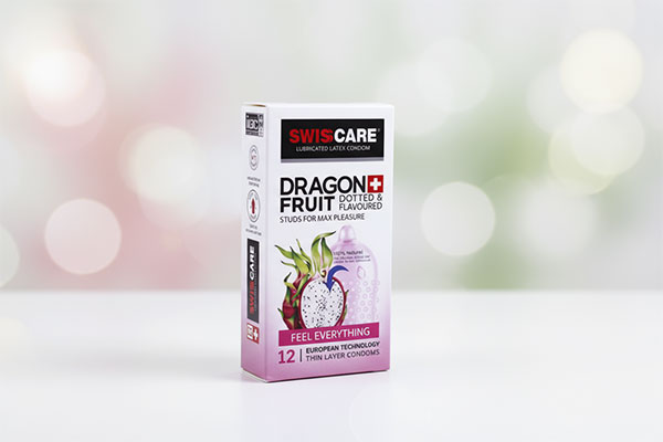 تصویر بستهبندی کاندوم دراگون فروت سوئیس کر 12 عددی