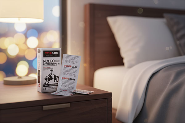 کاندوم بزرگ کننده و تاخیری خاردار سوئیس کر در محیط اتاق خواب