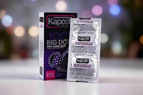 نمای نزدیک از کاندوم خاردار کاپوت با خارهای درشت