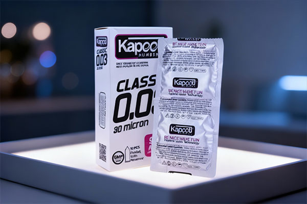 کاندوم خیلی نازک 30 میکرون کاپوت 10 عددی روی سطح سفید