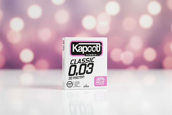 بستهبندی کاندوم خیلی نازک 30 میکرون کاپوت 3 عددی