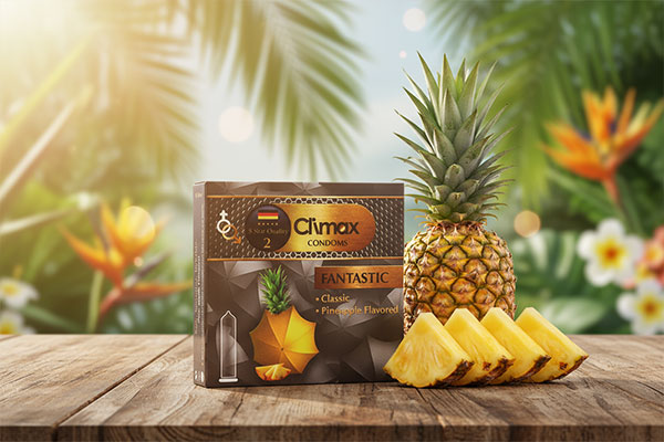 کاندوم فانتستیک آناناسی کلایمکس کنار میوههای тропический