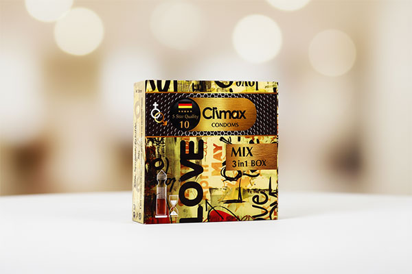 بستهبندی کاندوم Mix کلایمکس 3 عددی