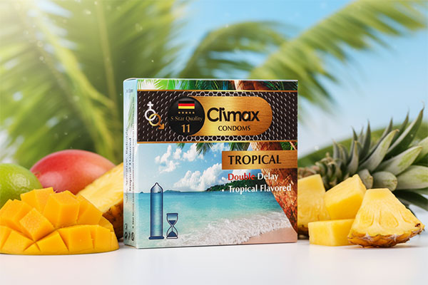 کاندوم تاخیری استوایی کلایمکس با میوه‌های استوایی