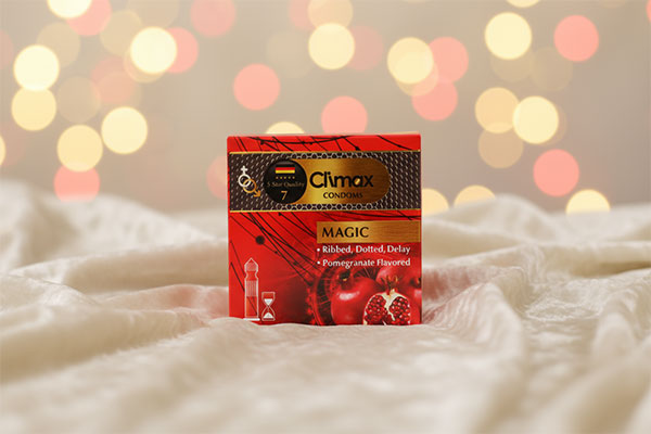 کاندوم خاردار شیاردار انار MAGIC کلایمکس 3 عددی