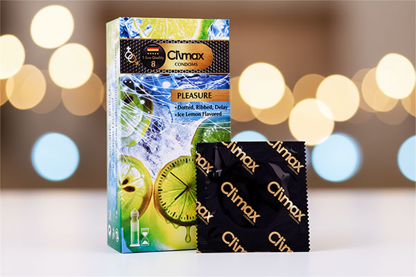 کاندوم خاردار شیاردار تاخیری کلایمکس مدل Pleasure بسته 12 عددی